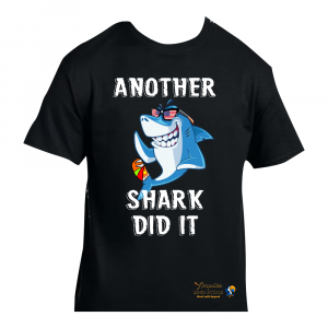 Amputee Humor, another shark did it blk V2 crew neck t-shirt